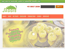 Tablet Screenshot of jaggisweets.com